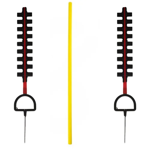 مانع تمرین فوتبال مدل پرشی میخ دار دو طرفه مجموعه 3 عددی